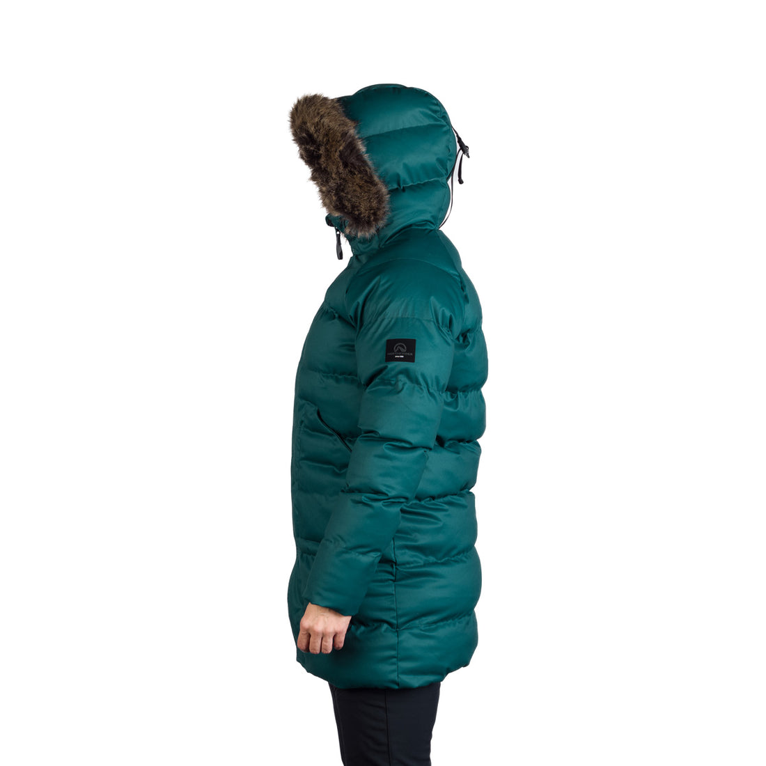 Women's insulated long jacket with fur JODY