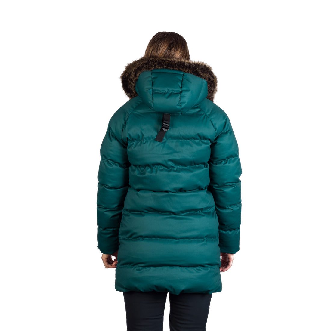 Women's insulated long jacket with fur JODY