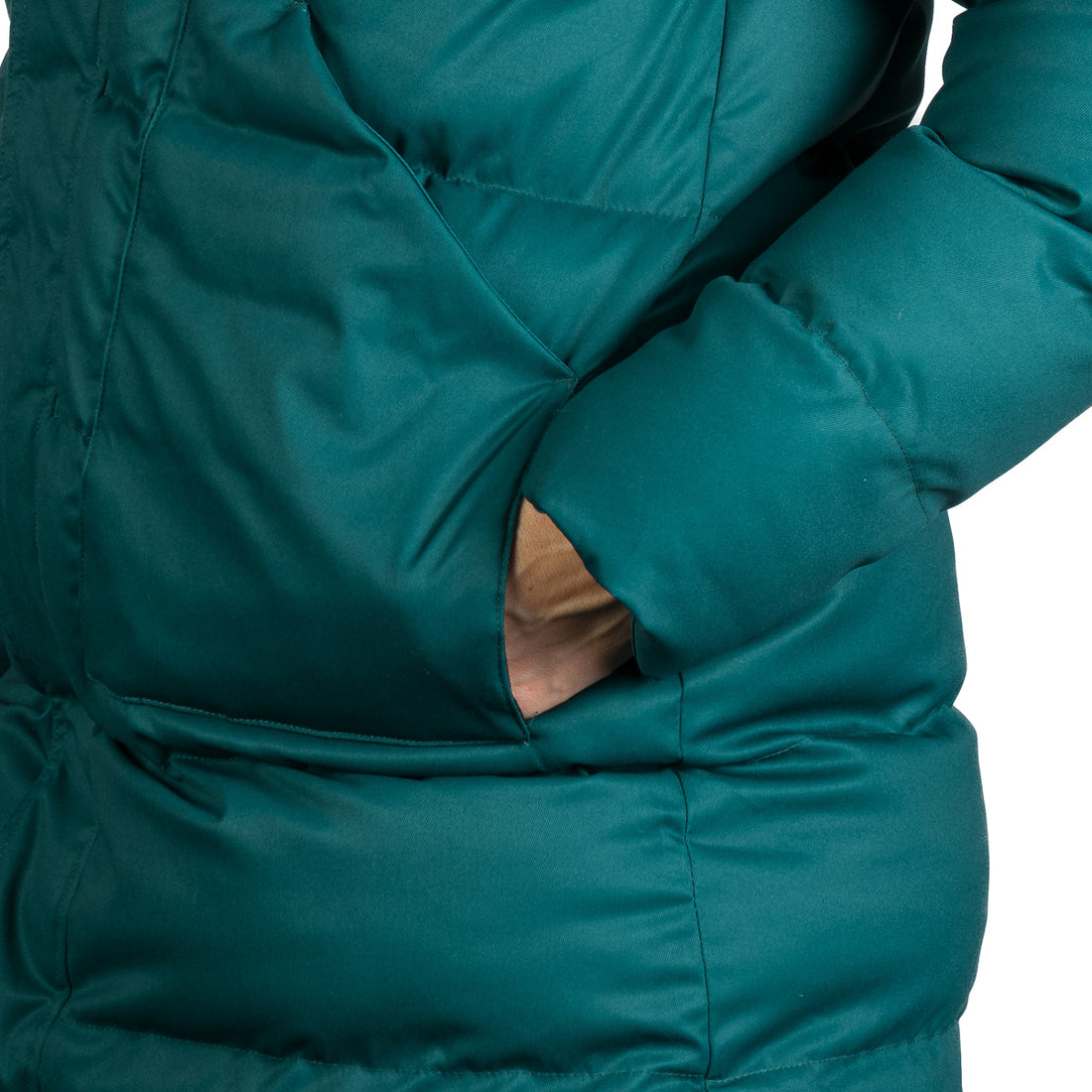 Women's insulated long jacket with fur JODY