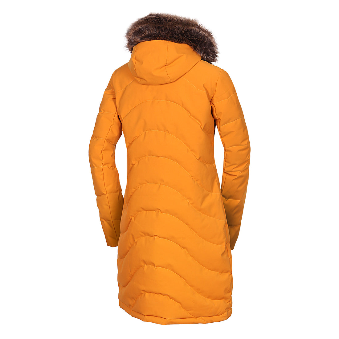 Women's insulated long jacket with fur ROBIN