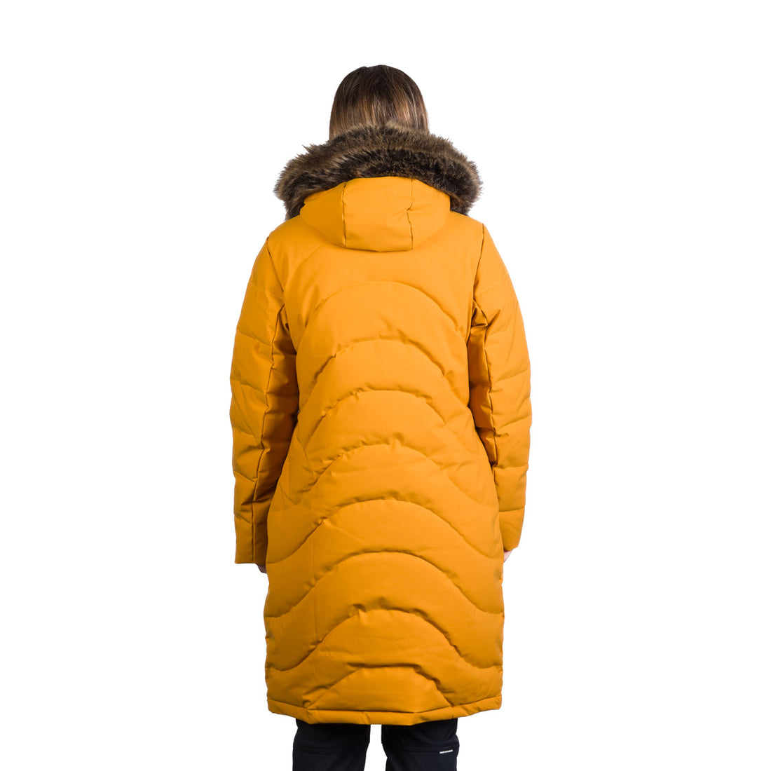 Women's insulated long jacket with fur ROBIN