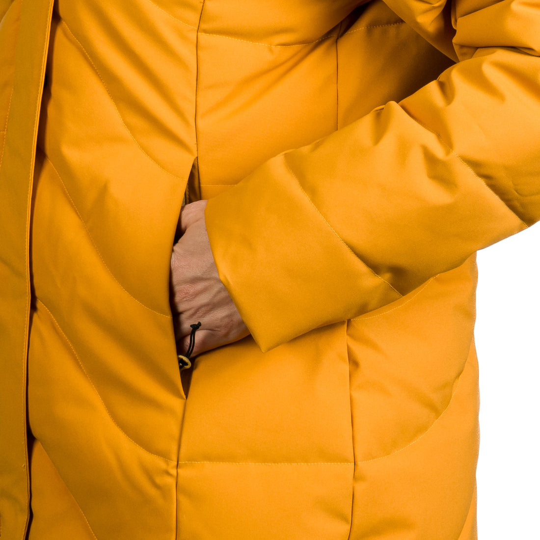 Women's insulated long jacket with fur ROBIN