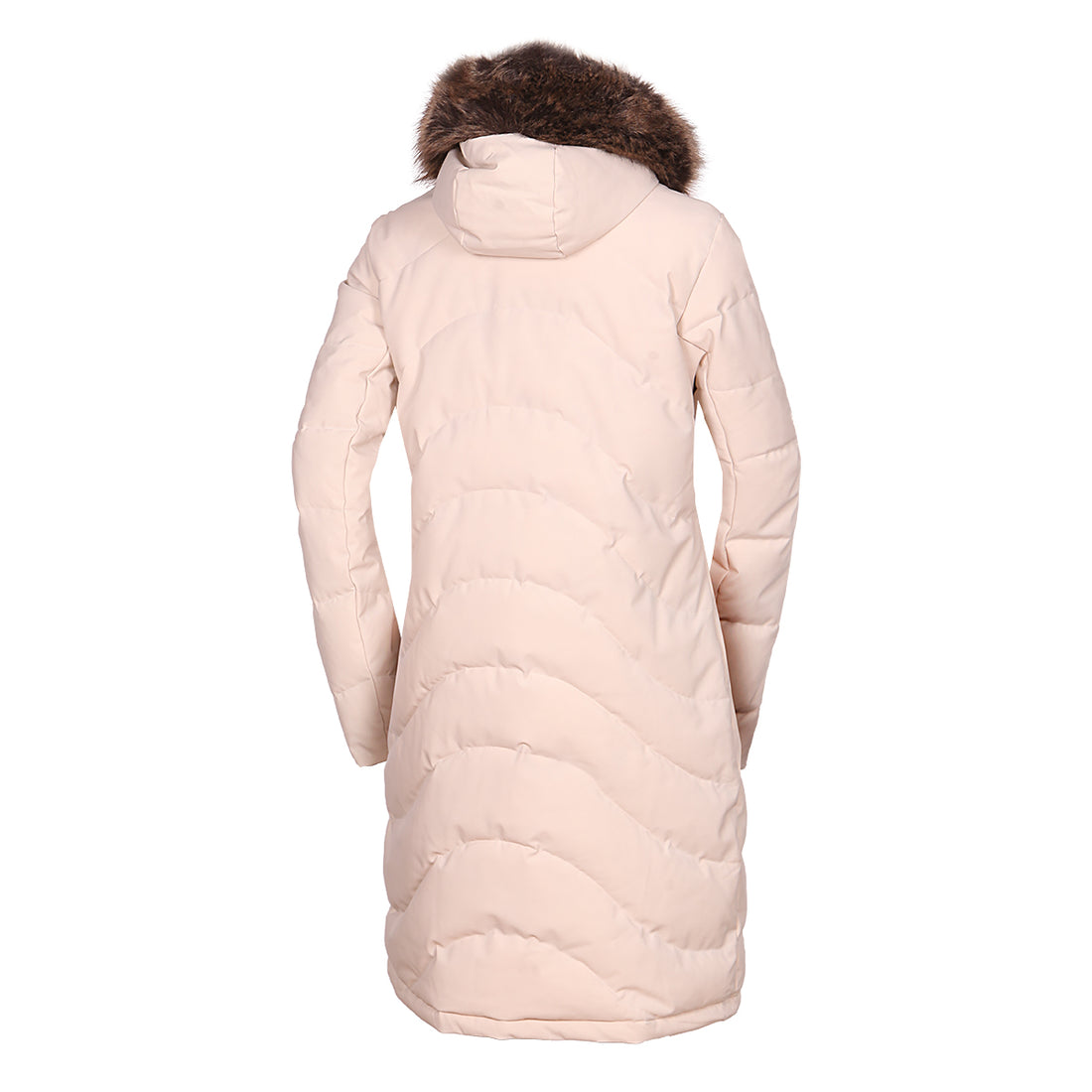 Women's insulated long jacket with fur ROBIN