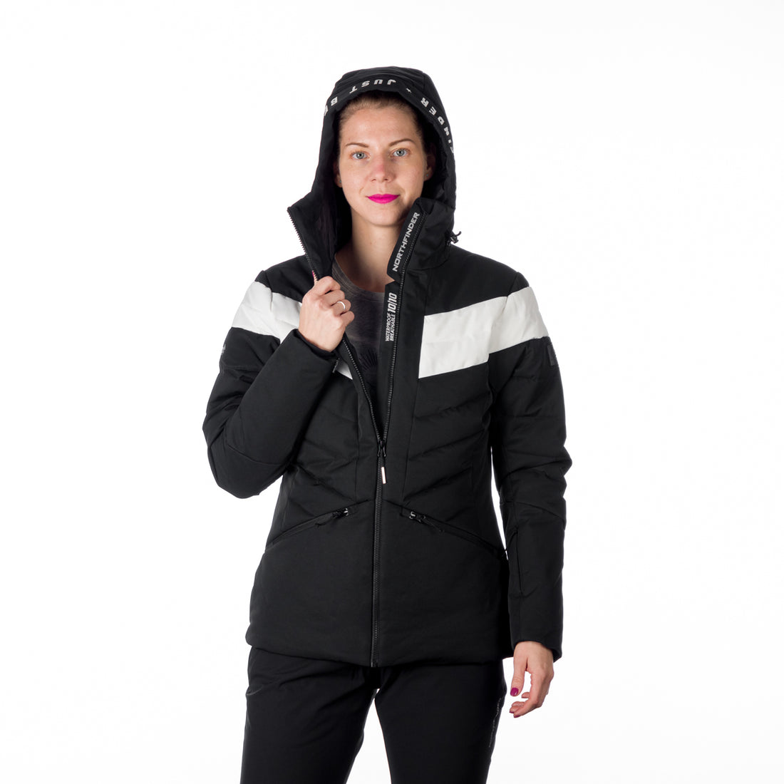 Women's insulated ski jacket with stitching IDA