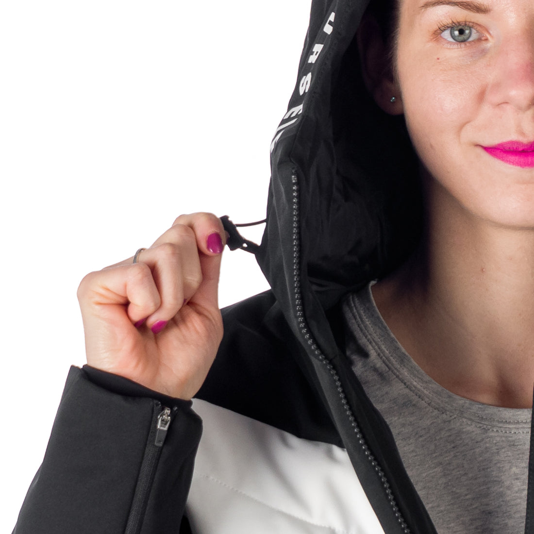 Women's insulated ski jacket with stitching IDA