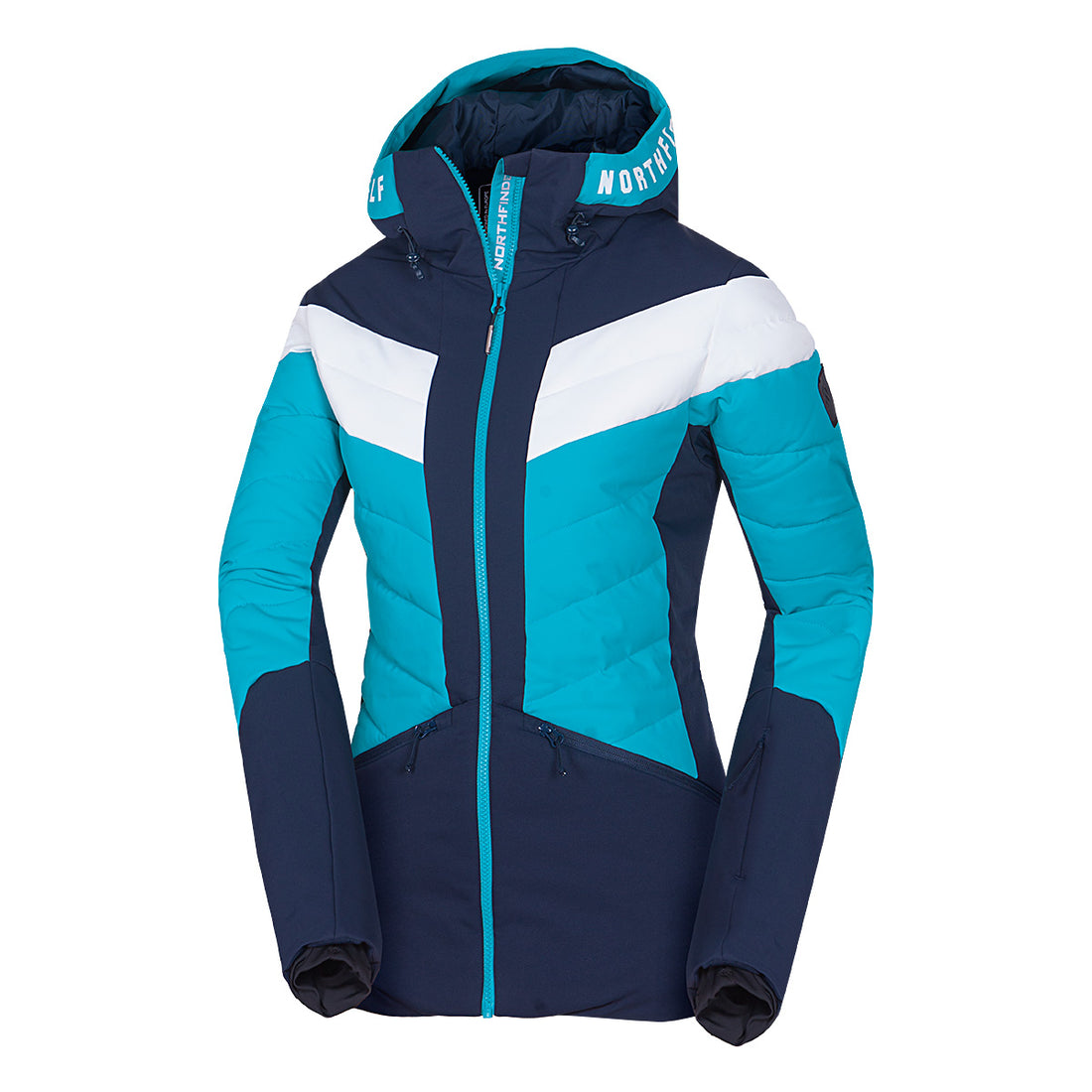 Women's insulated ski jacket with stitching IDA