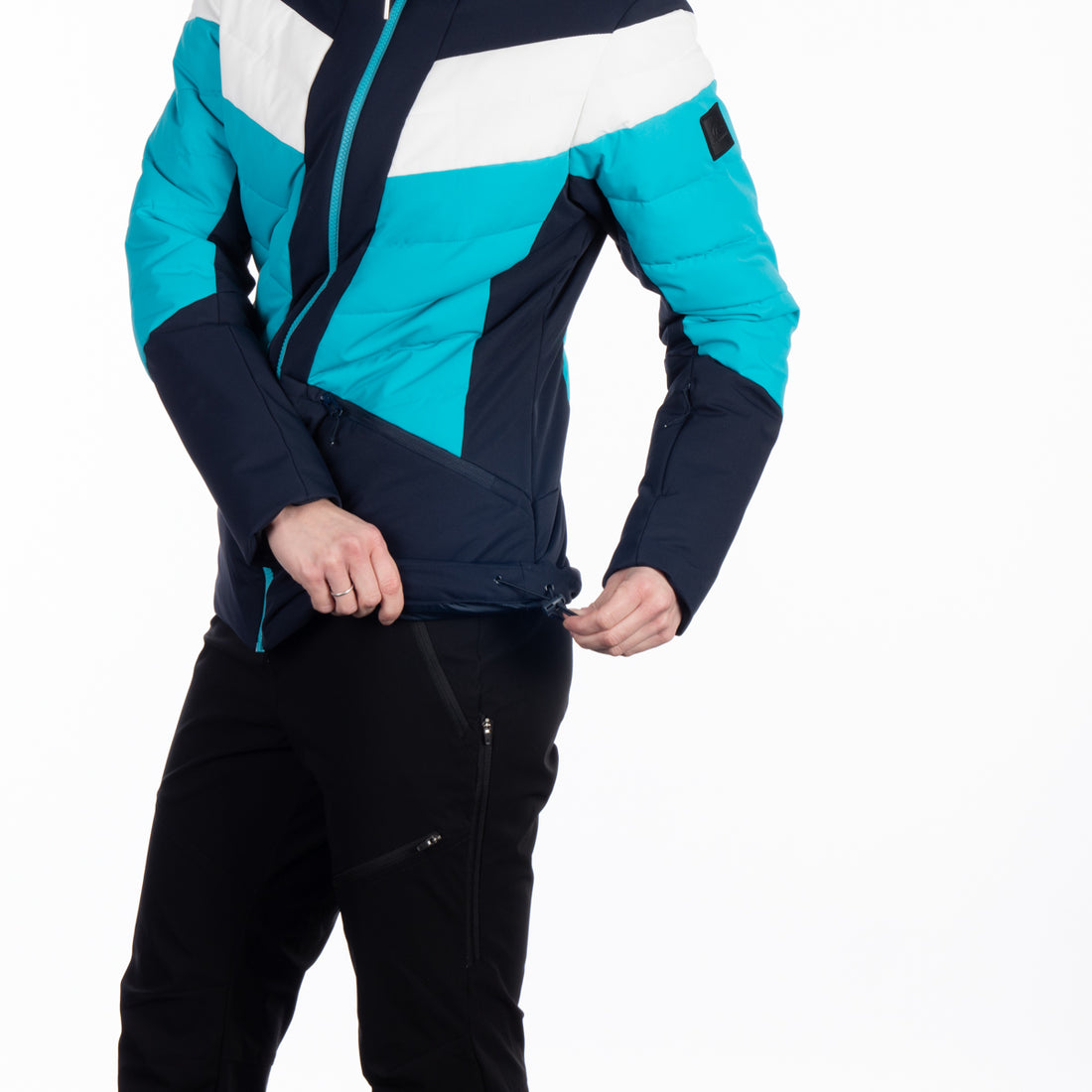 Women's insulated ski jacket with stitching IDA