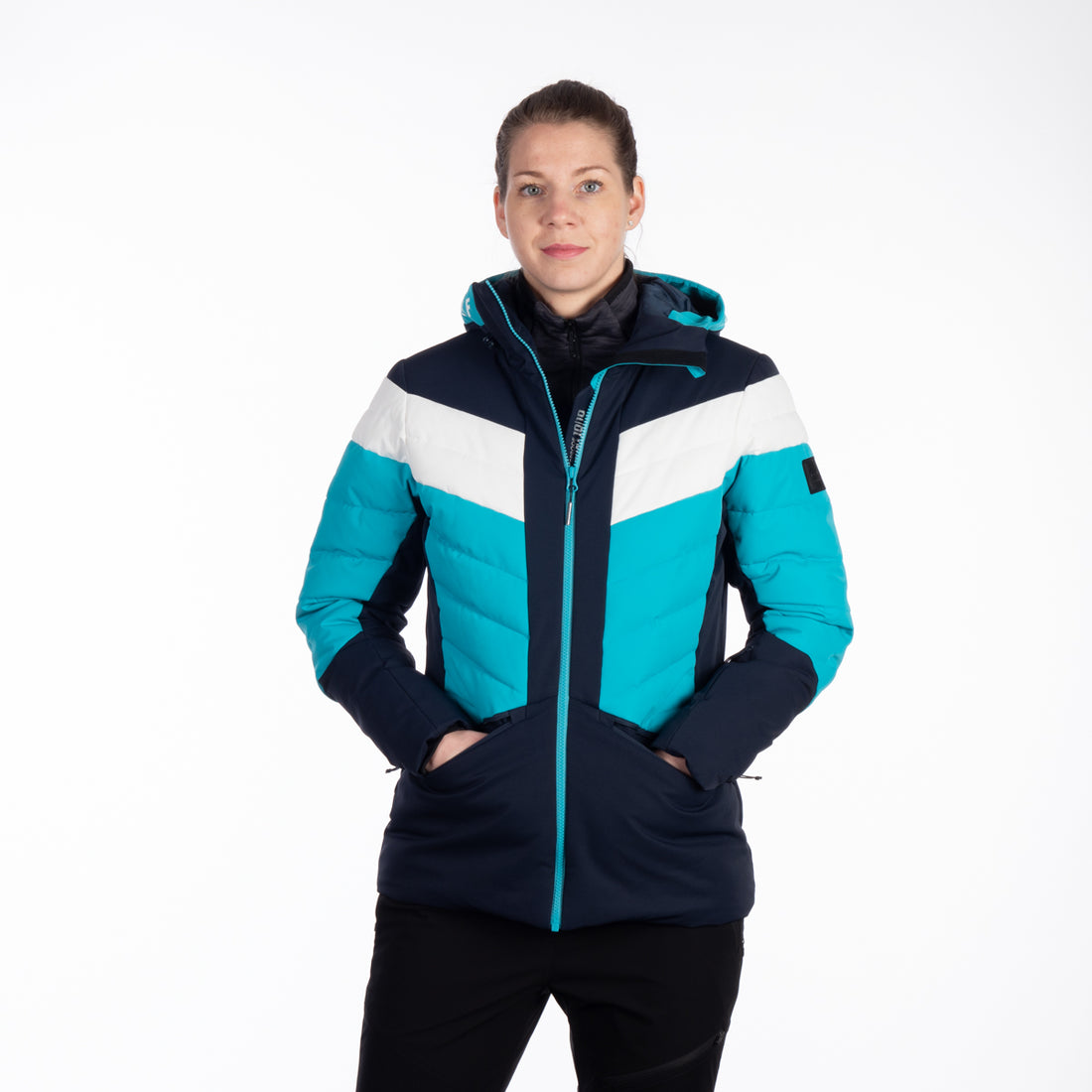 Women's insulated ski jacket with stitching IDA