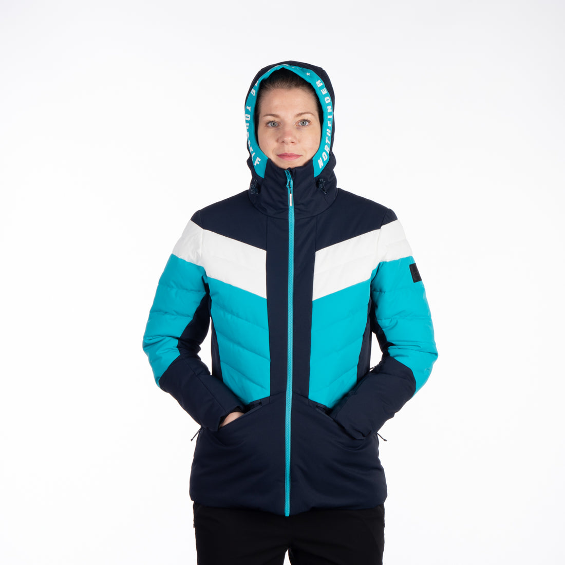 Women's insulated ski jacket with stitching IDA