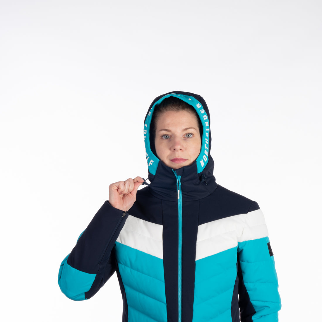 Women's insulated ski jacket with stitching IDA