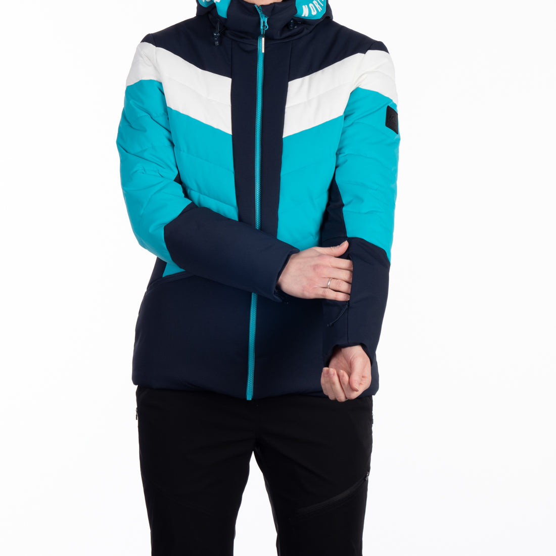 Women's insulated ski jacket with stitching IDA
