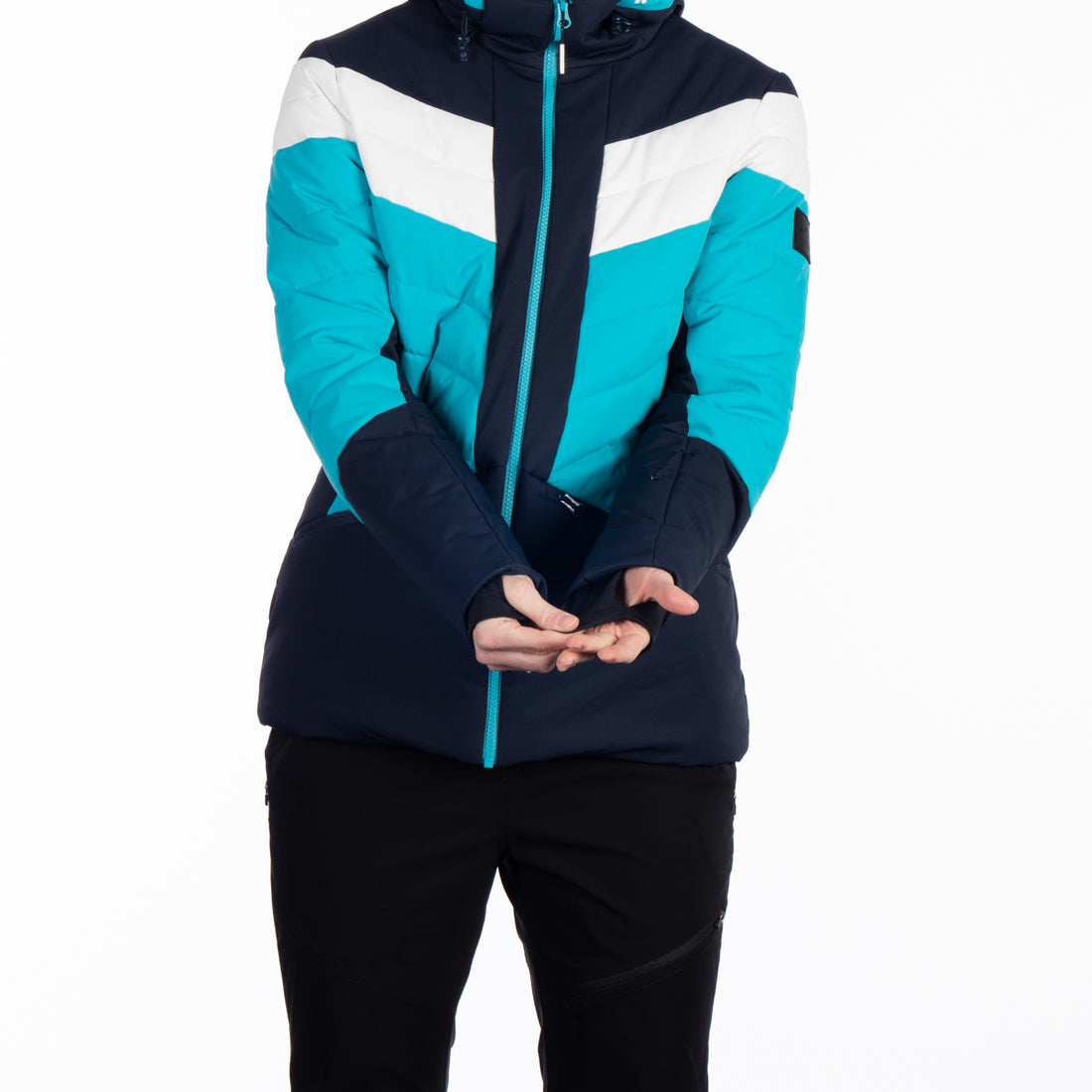 Women's insulated ski jacket with stitching IDA