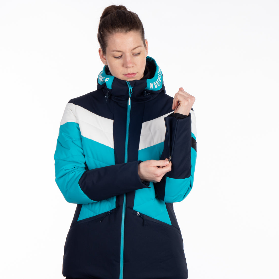 Women's insulated ski jacket with stitching IDA