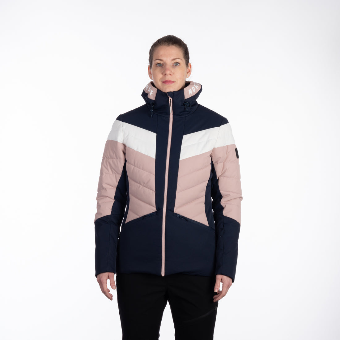 Women's insulated ski jacket with stitching IDA