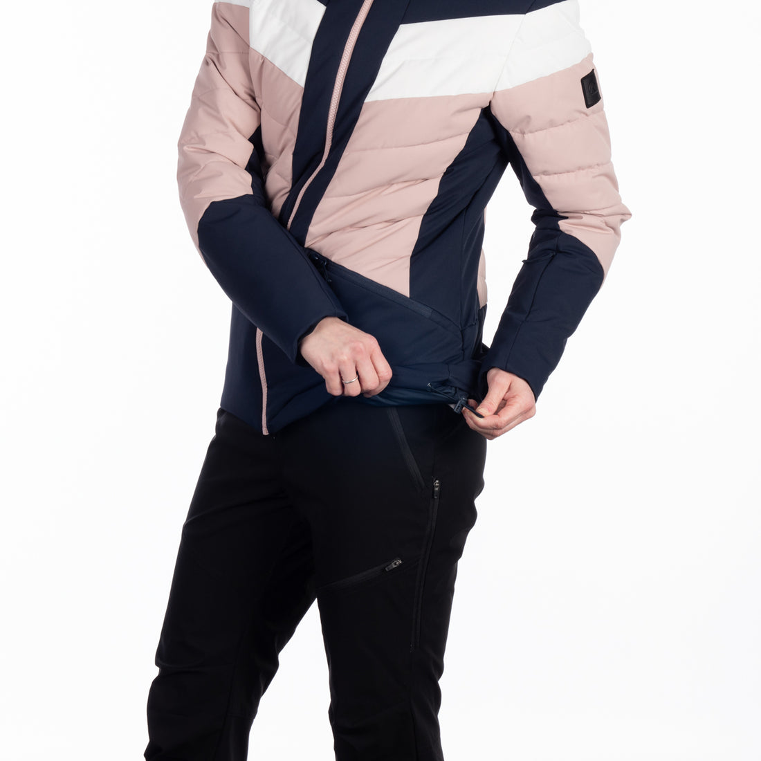 Women's insulated ski jacket with stitching IDA