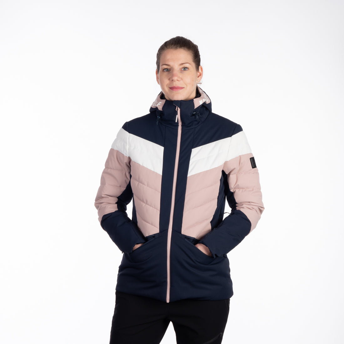 Women's insulated ski jacket with stitching IDA