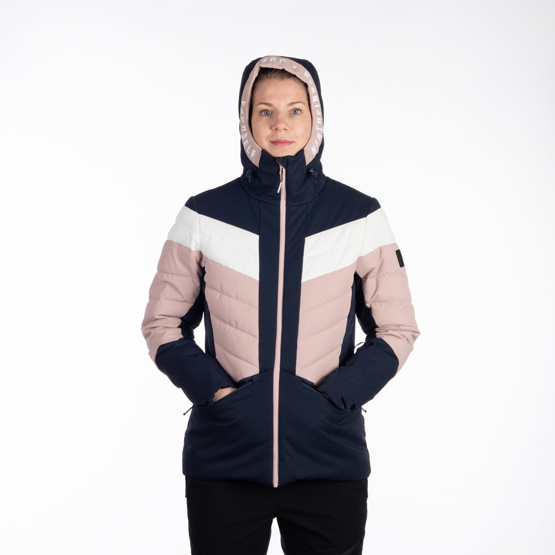 Women's insulated ski jacket with stitching IDA
