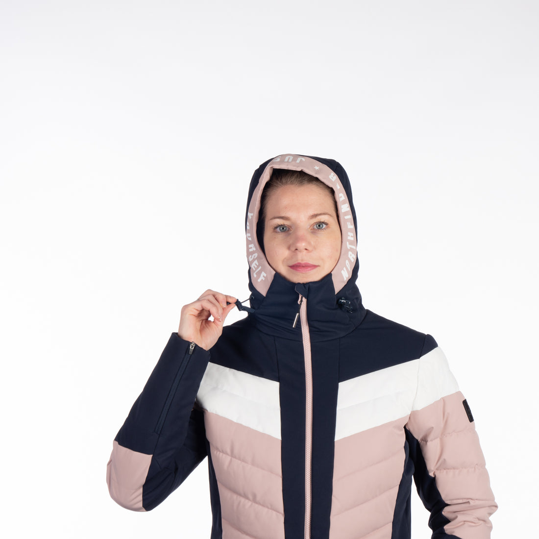 Women's insulated ski jacket with stitching IDA