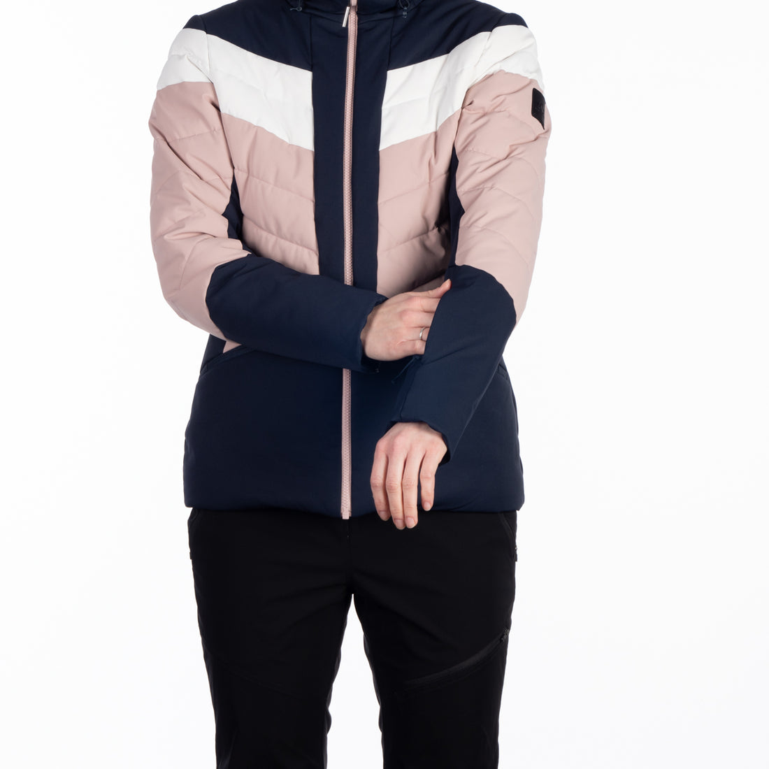 Women's insulated ski jacket with stitching IDA