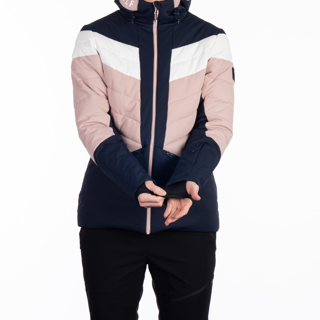 Women's insulated ski jacket with stitching IDA