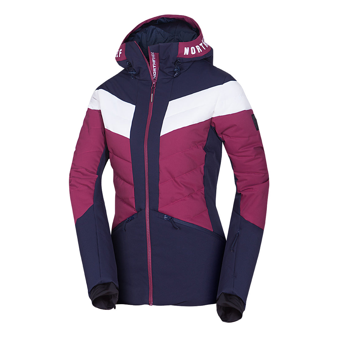 Women's insulated ski jacket with stitching IDA