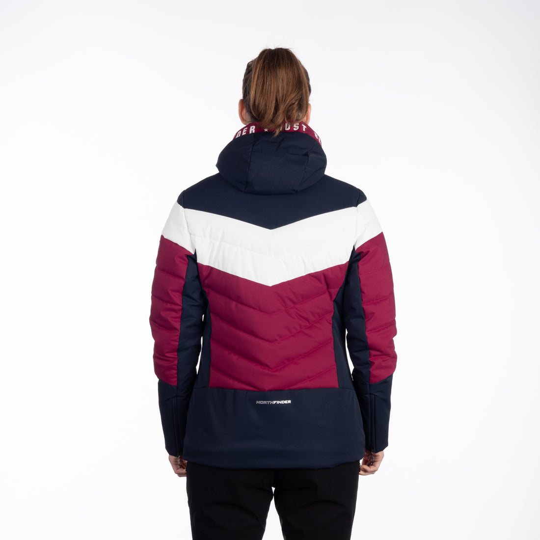 Women's insulated ski jacket with stitching IDA