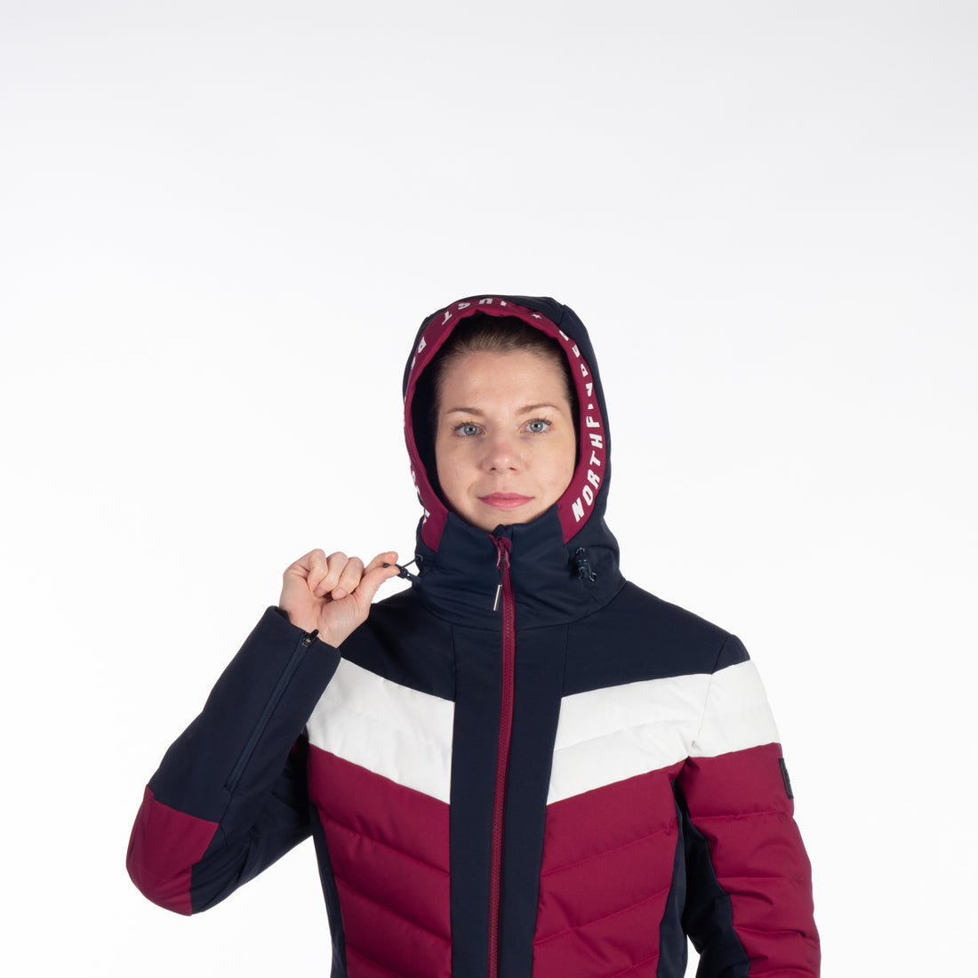 Women's insulated ski jacket with stitching IDA