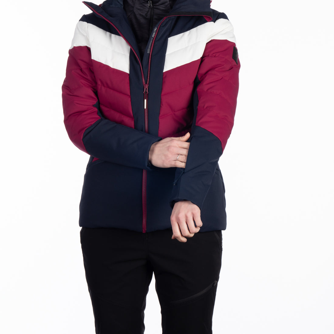 Women's insulated ski jacket with stitching IDA