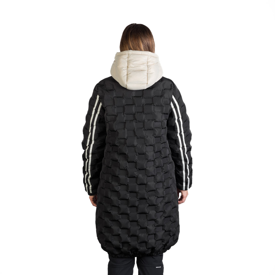Women's long jacket with gluing in the shape of a cube LAURIE