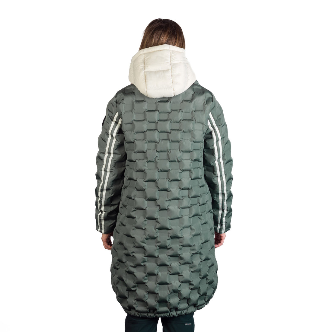 Women's long jacket with gluing in the shape of a cube LAURIE