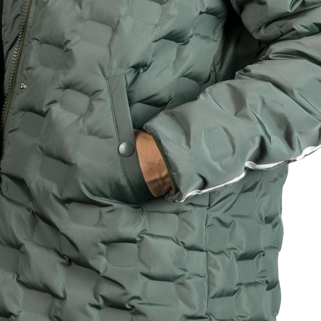 Women's long jacket with gluing in the shape of a cube LAURIE