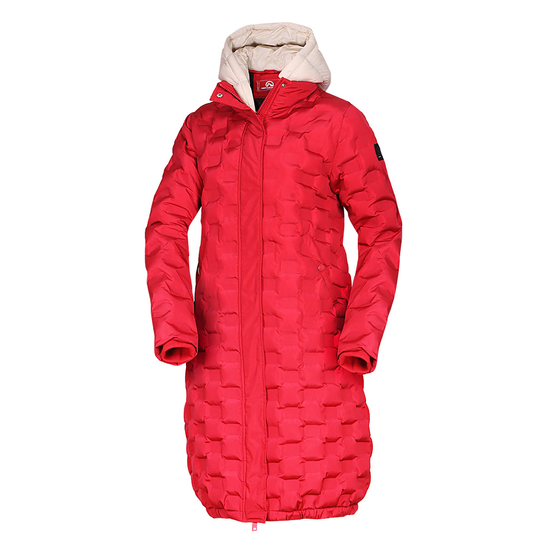 Women's long jacket with gluing in the shape of a cube LAURIE