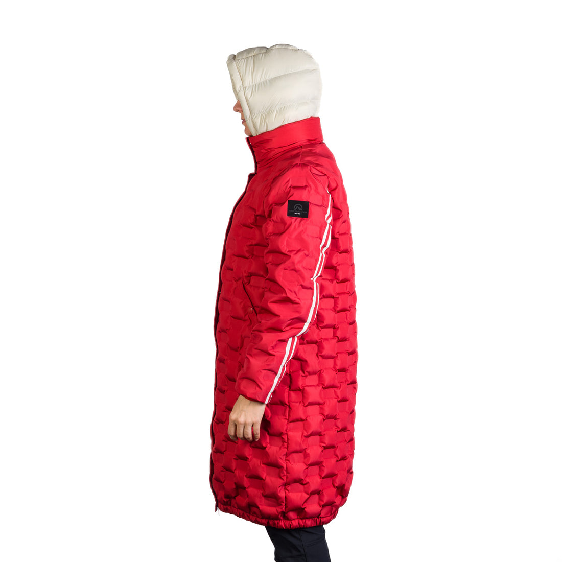 Women's long jacket with gluing in the shape of a cube LAURIE