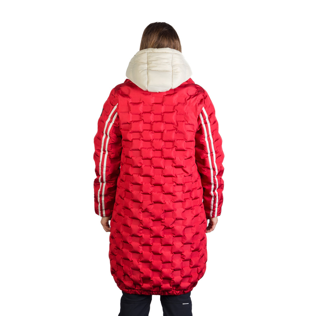 Women's long jacket with gluing in the shape of a cube LAURIE