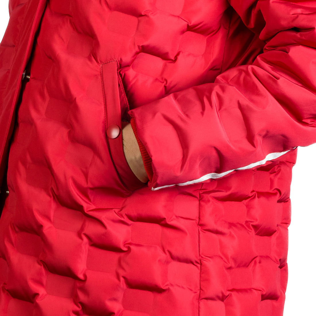 Women's long jacket with gluing in the shape of a cube LAURIE