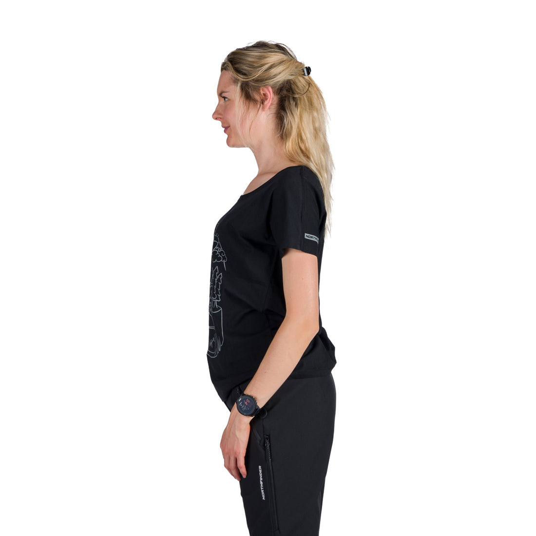  Women's loose fit organic cotton outdoor T-shirt DARCY