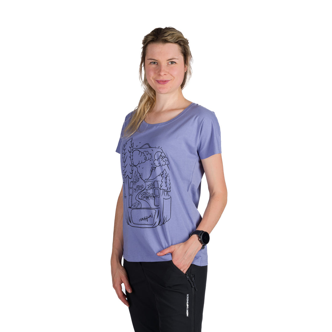  Women's loose fit organic cotton outdoor T-shirt DARCY