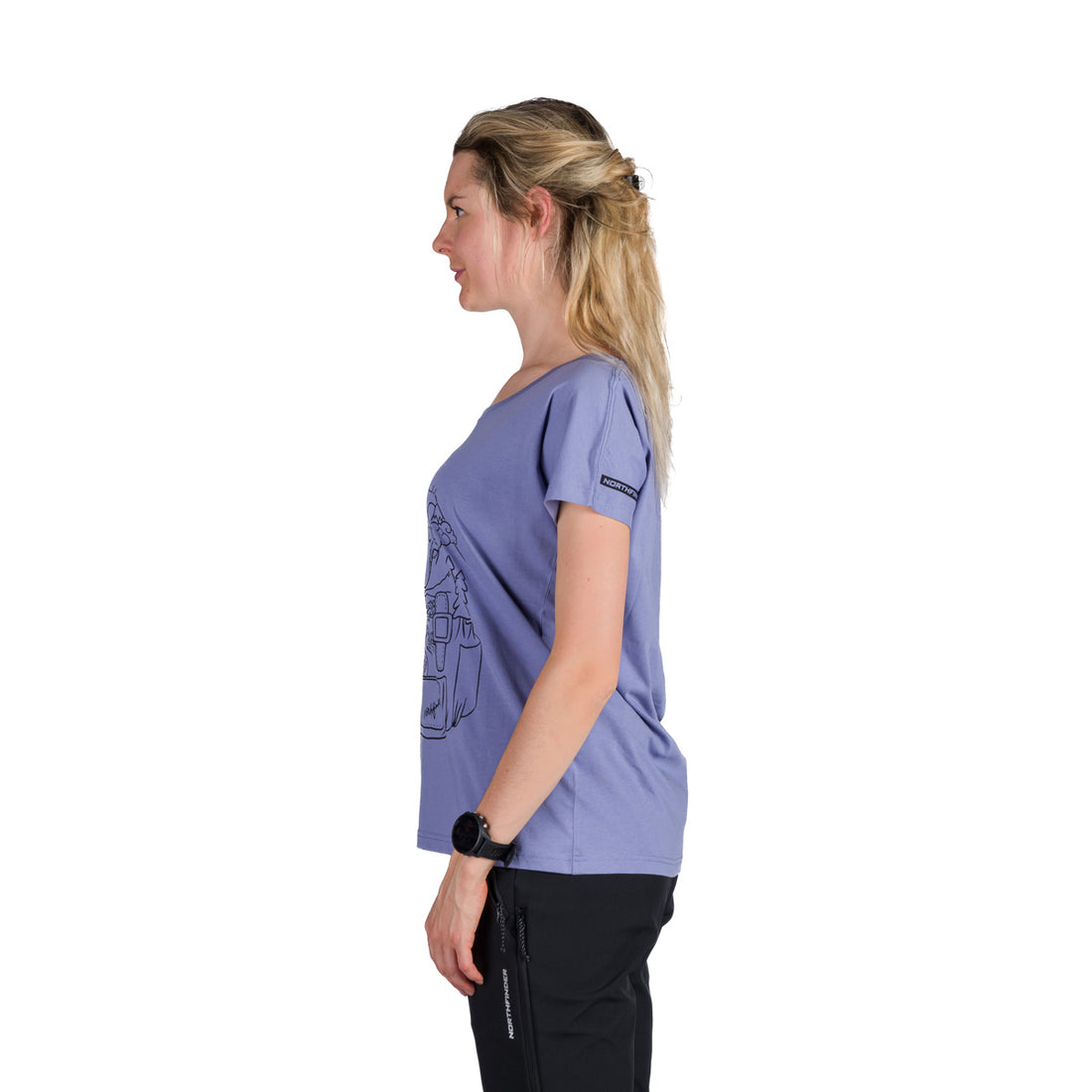  Women's loose fit organic cotton outdoor T-shirt DARCY