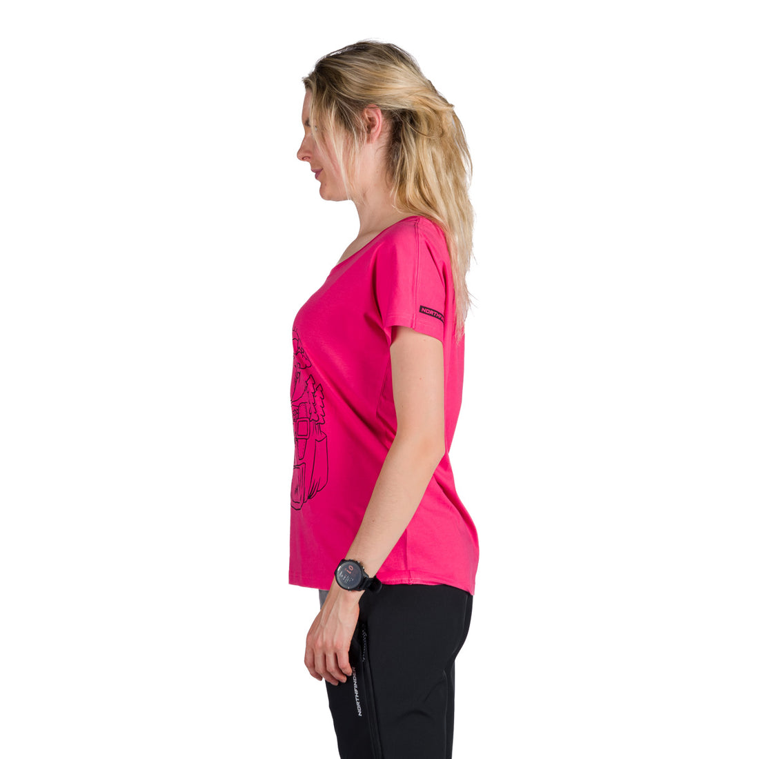  Women's loose fit organic cotton outdoor T-shirt DARCY