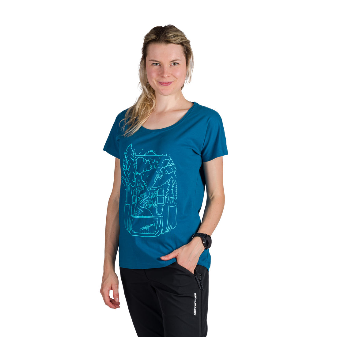  Women's loose fit organic cotton outdoor T-shirt DARCY