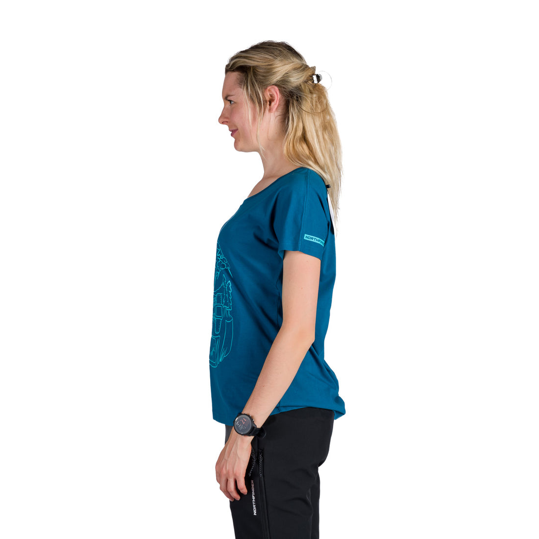  Women's loose fit organic cotton outdoor T-shirt DARCY
