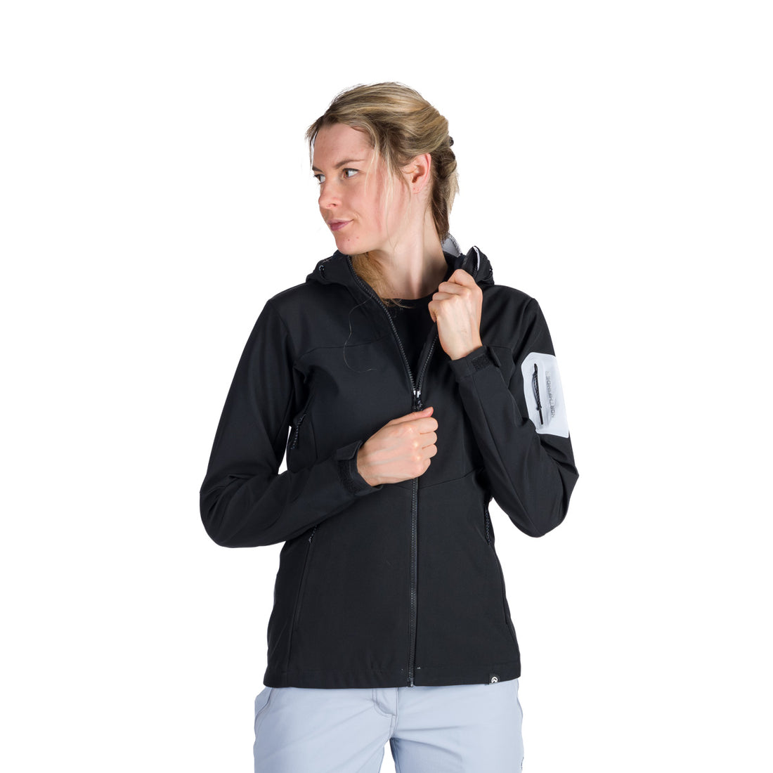  Women's outdoor softshell jacket with hood 3L ANGIE