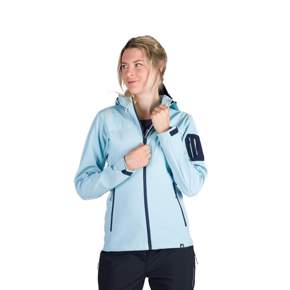  Women's outdoor softshell jacket with hood 3L ANGIE