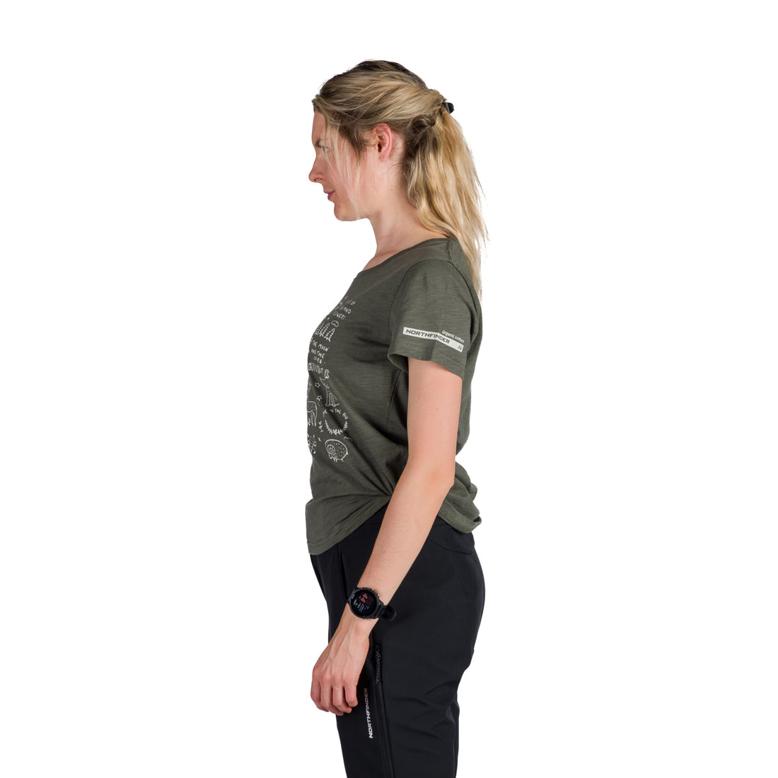  Women's outdoor T-shirt made of organic slub cotton AMIE