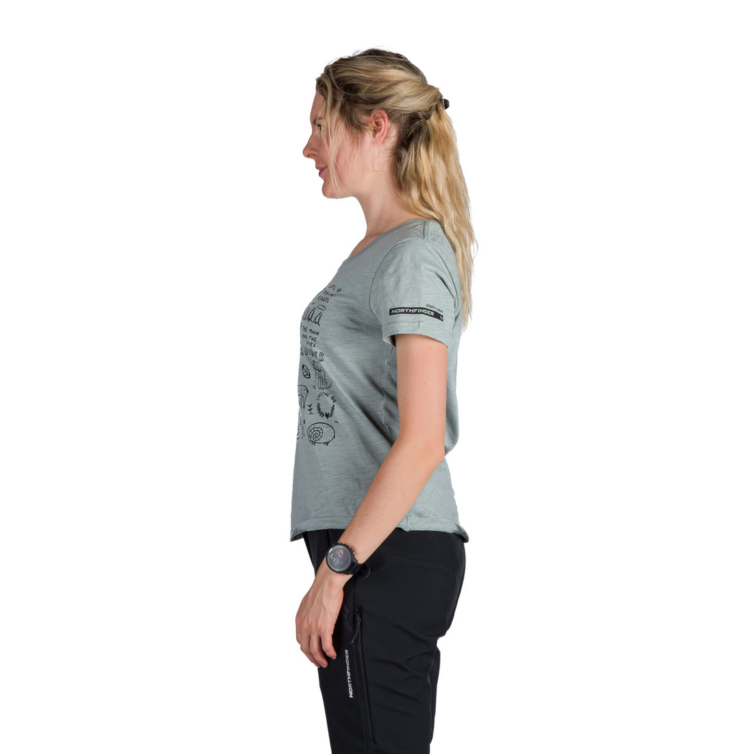  Women's outdoor T-shirt made of organic slub cotton AMIE