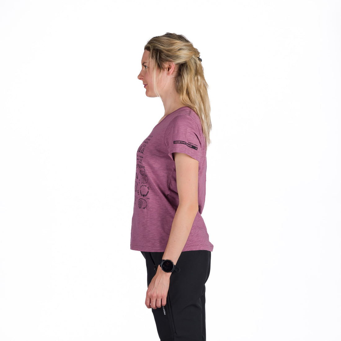  Women's outdoor T-shirt made of organic slub cotton AMIE
