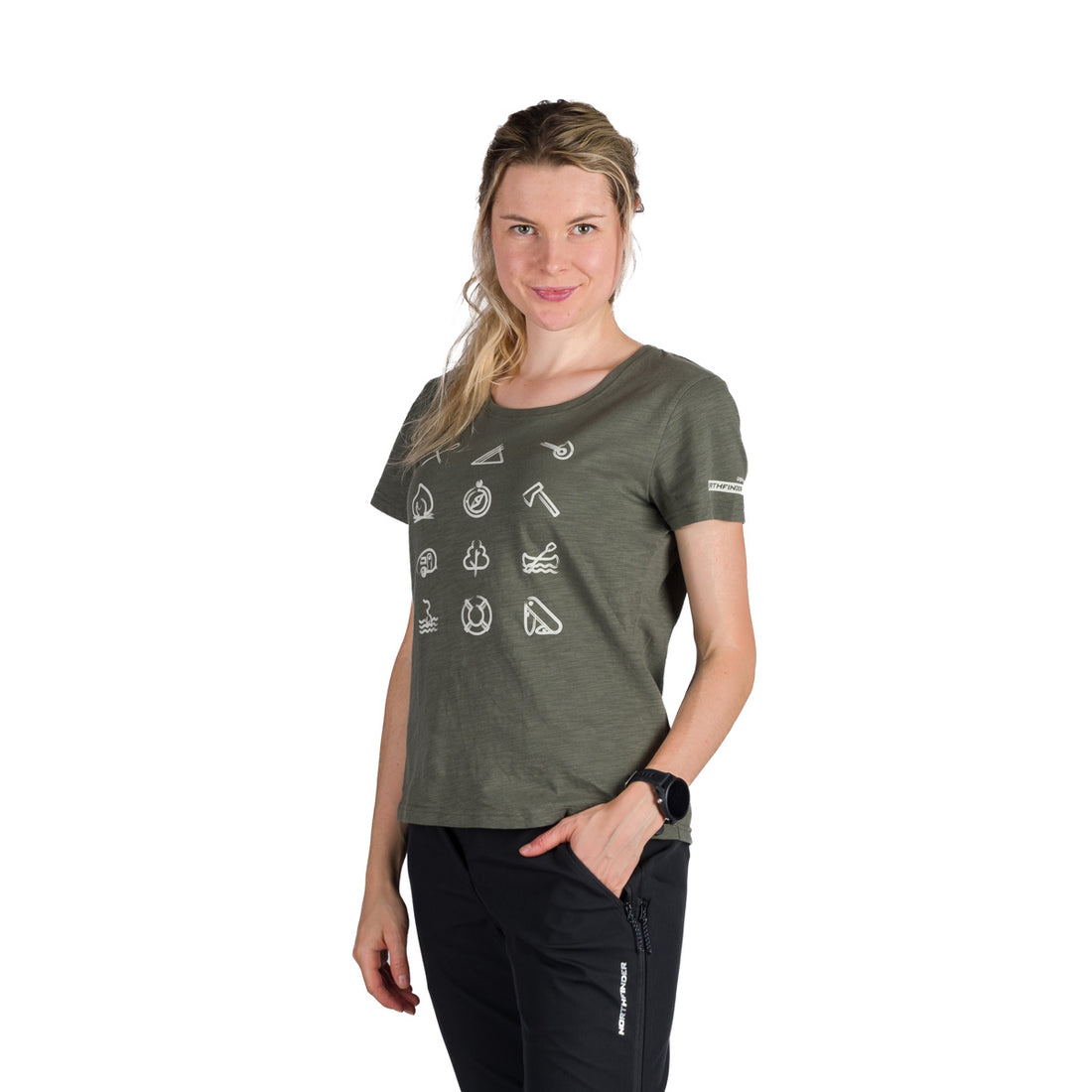  Women's outdoor T-shirt made of organic slub cotton CANDICE