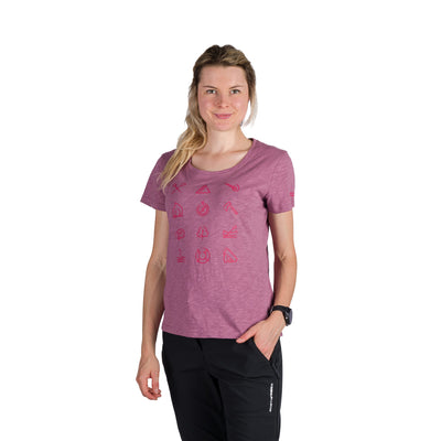  Women's outdoor T-shirt made of organic slub cotton CANDICE