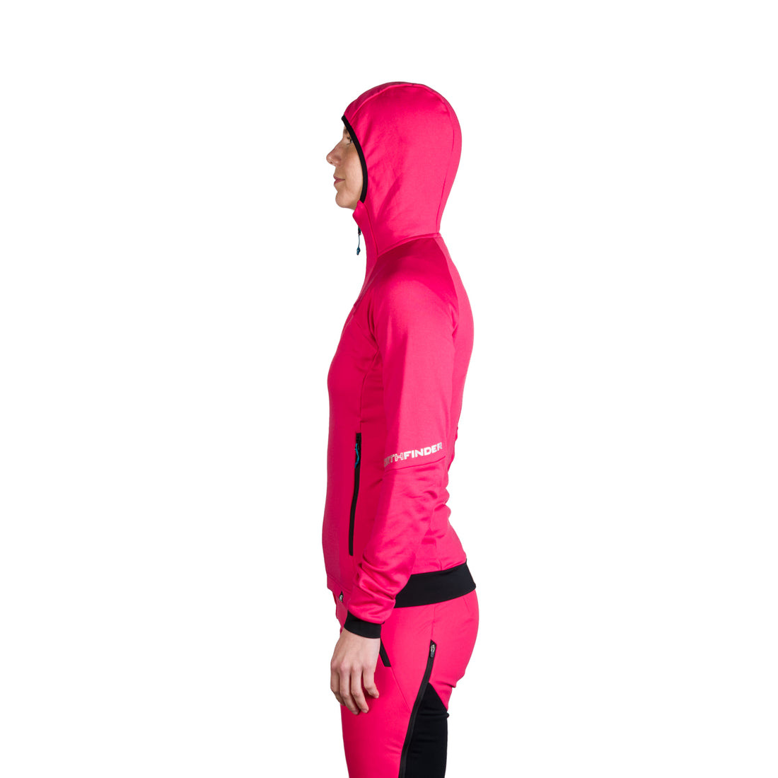 Women's ski-touring grid full-zip sweatshirt for active sports ZMRZLA