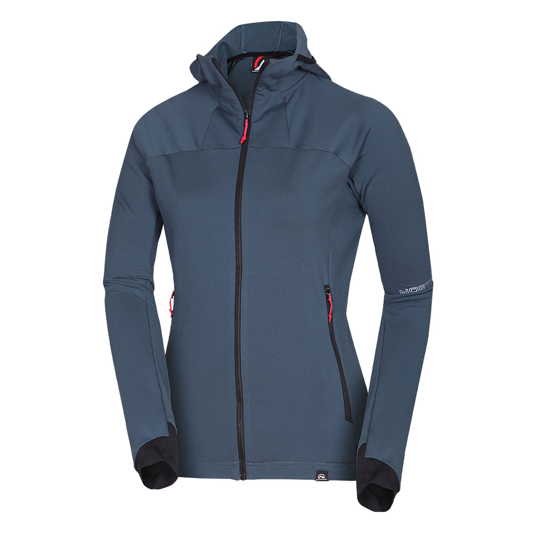 Women's ski-touring grid full-zip sweatshirt for active sports ZMRZLA